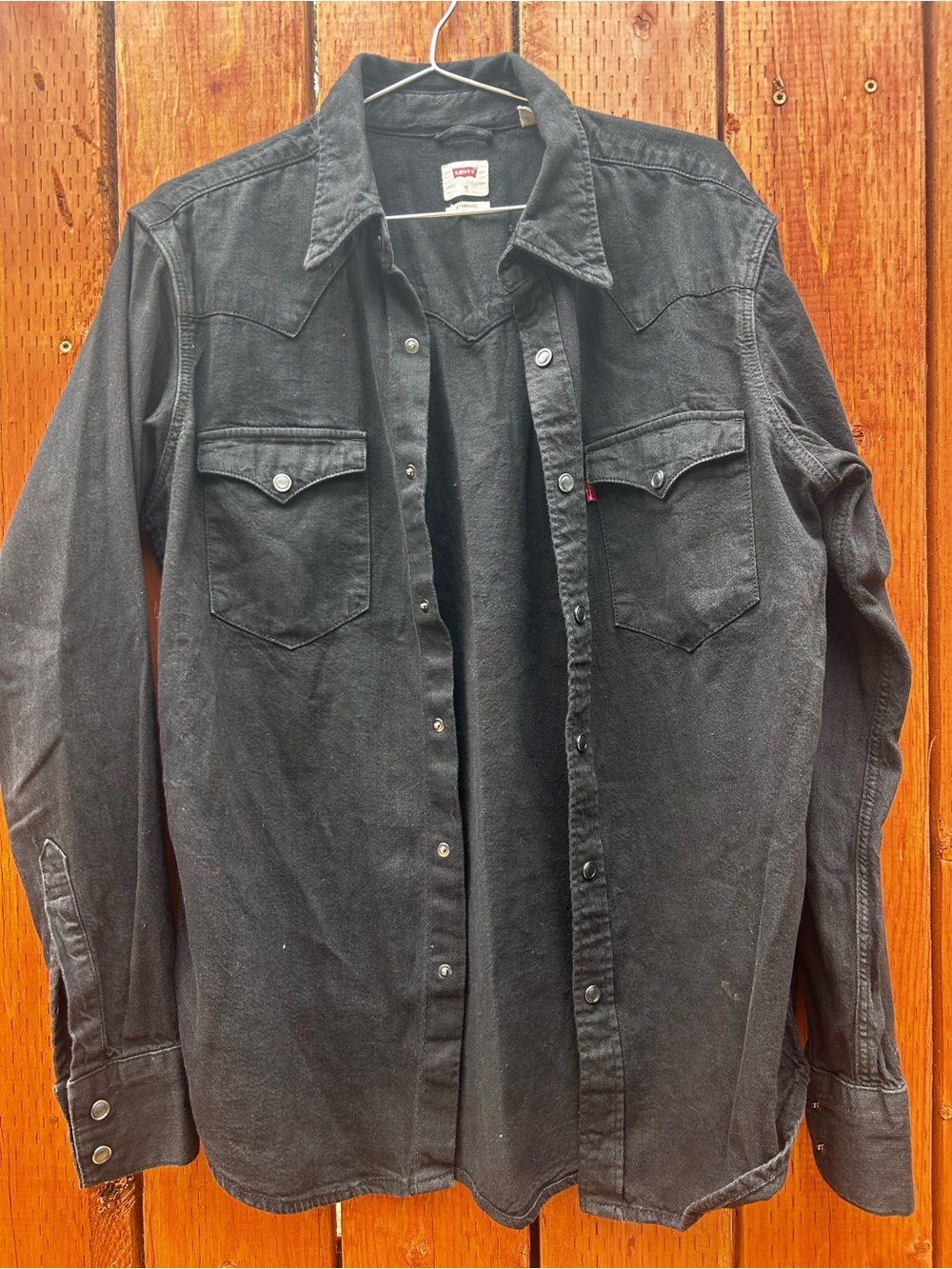 Levi's Medium Black Denim Western Shirt Jacket
